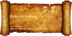 Dobrik Edina névjegykártya